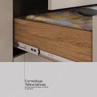 Guarda Roupa Casal 6 Portas Com Espelho E 4 Gavetas Giardino Amêndola Touch nude Prime Tx - 8