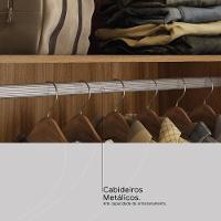 Guarda Roupa Casal 4 Portas Com Espelho E 3 Gavetas Attore Amêndola grafito - 8