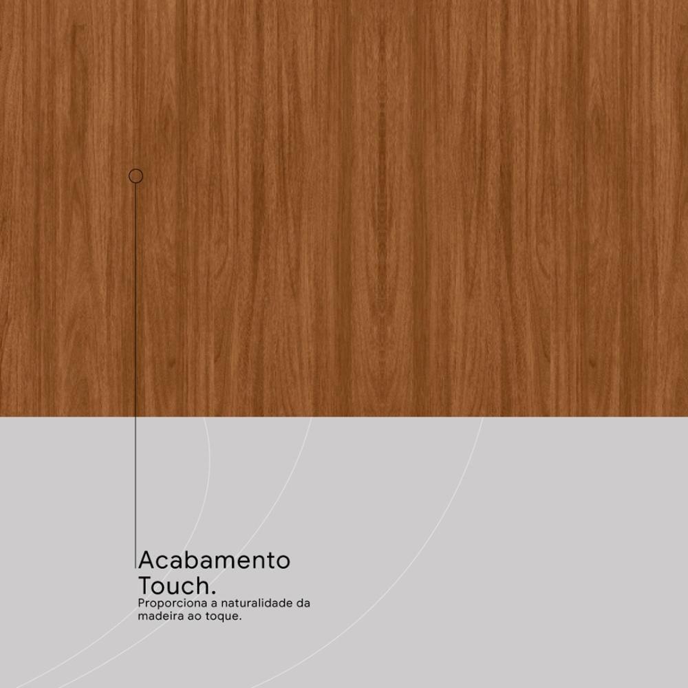 Guarda Roupa Casal 4 Portas Com Espelho E 3 Gavetas Attore Nogueira Touch - 10
