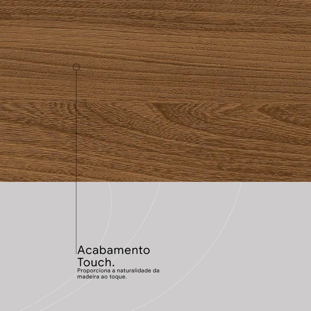 Guarda Roupa Casal 4 Portas E 3 Gavetas Attore Amêndola-grafito Amêndola-grafito - 5