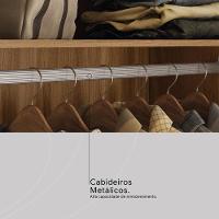 Guarda Roupa Casal 4 Portas E 3 Gavetas Attore Amêndola-grafito Amêndola-grafito - 7