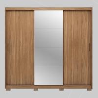 Guarda Roupa Casal 3 Portas Com Espelho E 4 Gavetas Dalila Amêndola Touch-off White - 8