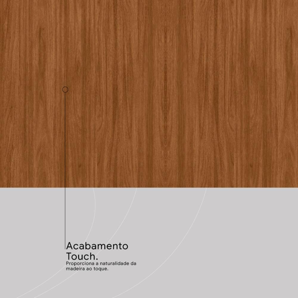 Guarda Roupa Casal 4 Portas E 3 Gavetas Attore Nogueira Touch Nogueira Touch - 6