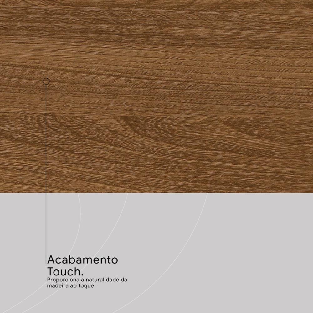 Guarda Roupa Casal 4 Portas Com Espelho E 3 Gavetas Attore Amêndola Touch Amêndola Touch - 9