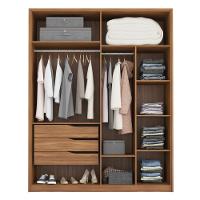 Guarda Roupa Casal 4 Portas Com Espelho E 3 Gavetas Attore Amêndola Touch Amêndola Touch - 3