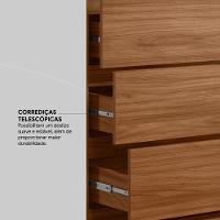 Guarda Roupa Casal 6 Portas Com Ripado E Com Espelho 6 Gavetas Atrice Nogueira-nude Prime Tx - 6