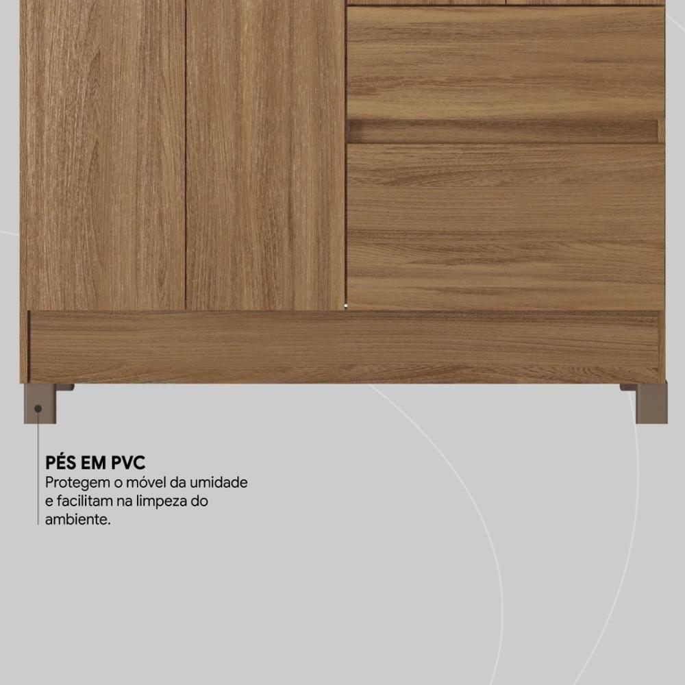 Guarda Roupa Solteiro 4 Portas E 2 Gavetas Almirante Amêndola Touch Amêndola Touch - 9