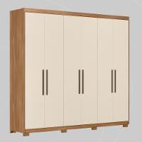 Guarda Roupa Casal 6 Portas E 4 Gavetas Venice Amêndola Touch-off White - 9
