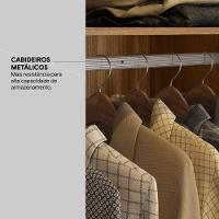 Guarda Roupa Casal 6 Portas E 4 Gavetas Venice Amêndola Touch-off White - 10