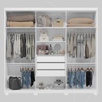Guarda Roupa Casal 6 Portas E 3 Gavetas Sumatra Branco Branco - 3