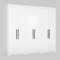 Guarda Roupa Casal 6 Portas E 3 Gavetas Sumatra Branco Branco - 8