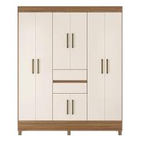 Guarda Roupa Casal 8 Portas E 2 Gavetas Paranaguá Amêndola Touch-off White - 6