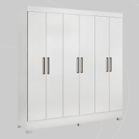 Guarda Roupa Casal 6 Portas E 3 Gavetas Prático Branco Branco - 10