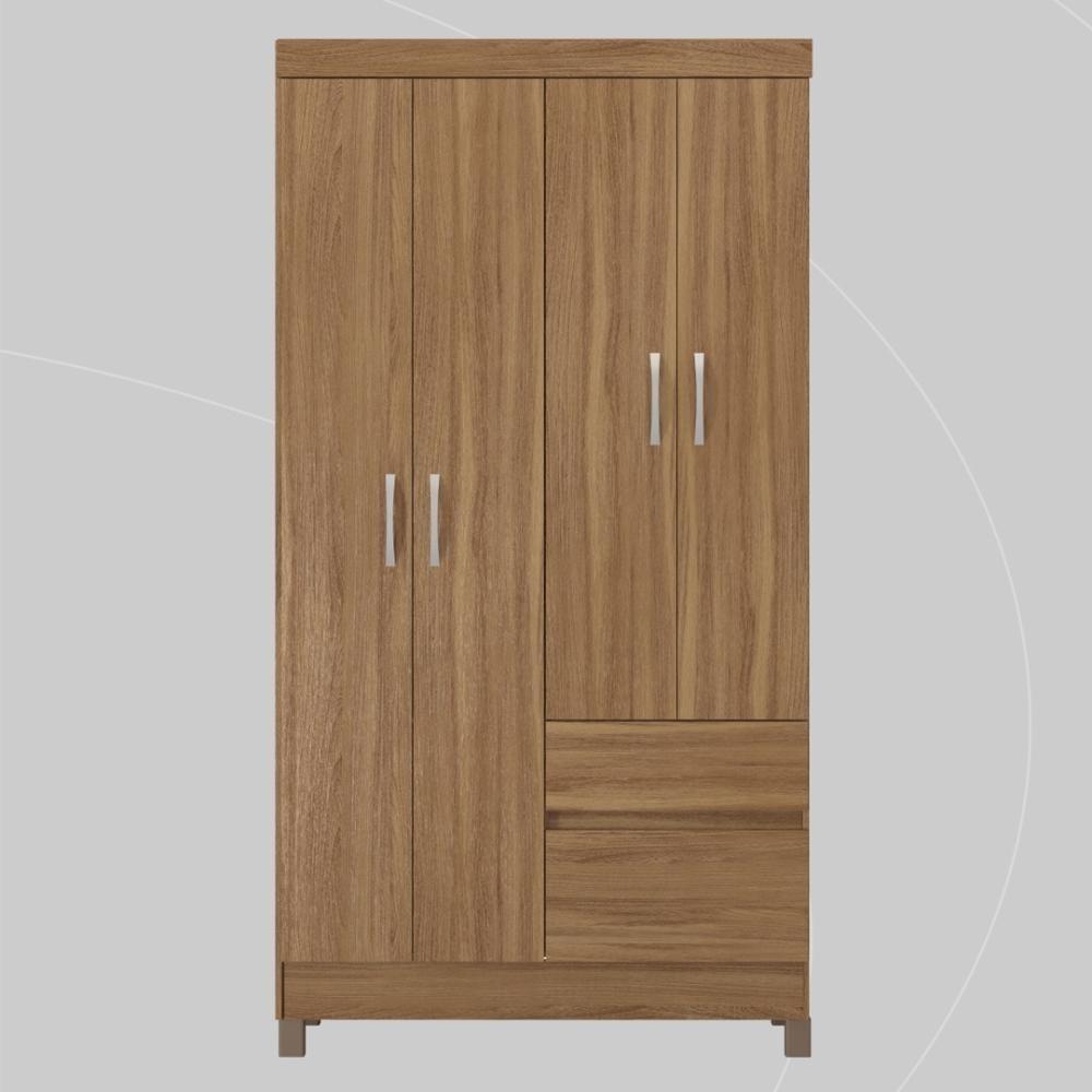 Guarda Roupa Solteiro 4 Portas E 2 Gavetas Almirante Amêndola Touch - 6