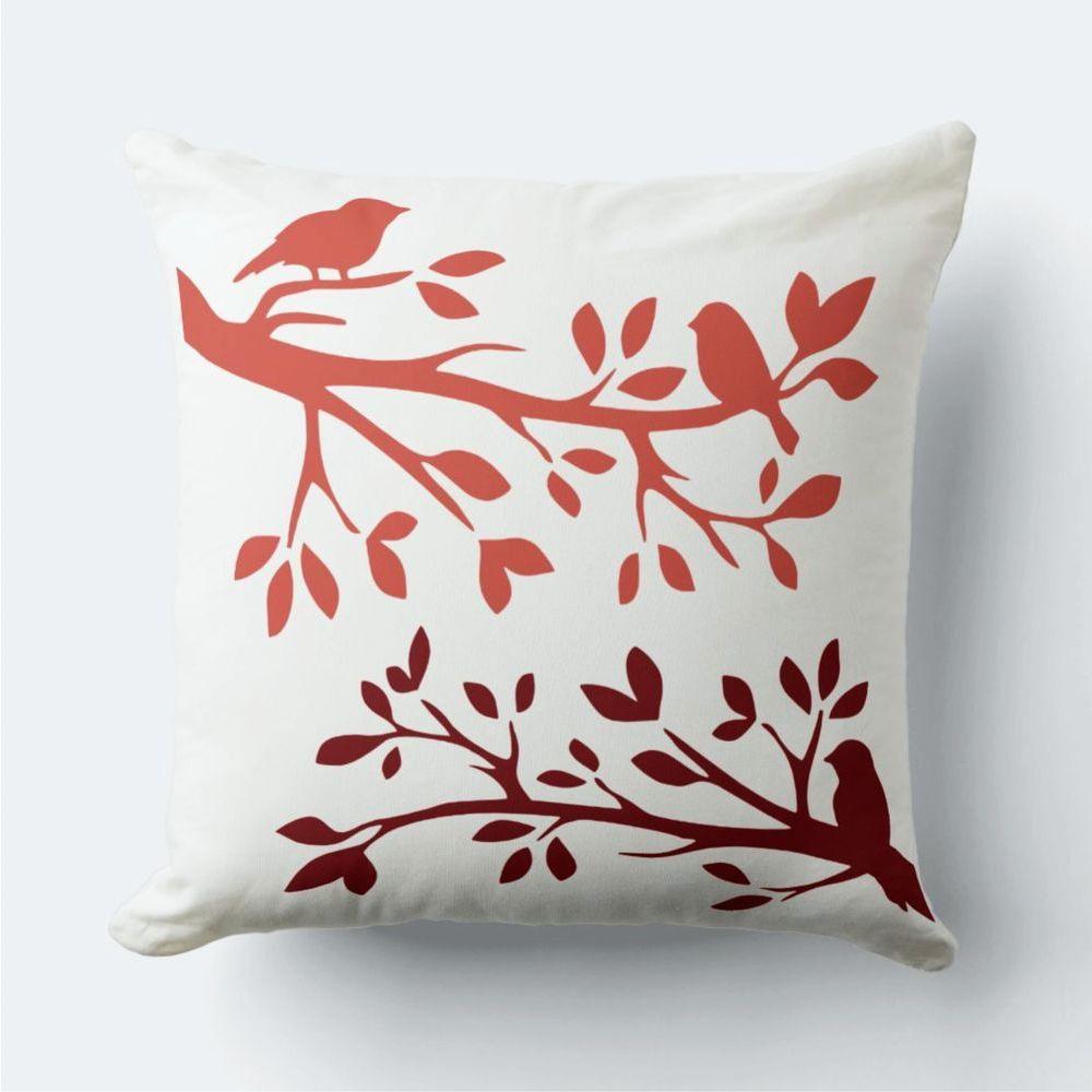 Kit 4 Capas De Almofadas Decorativas Love Vermelho 45x45cm zíper - 3