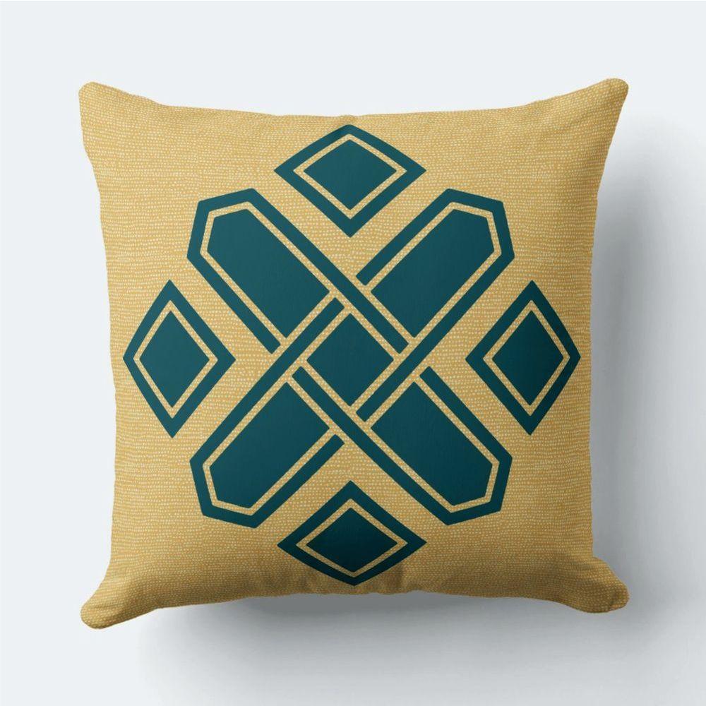 Kit 27035 4 Capas De Almofadas Decorativas Arvore Verde 45x45cm zíper - 3