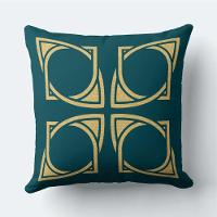 Kit 27035 4 Capas De Almofadas Decorativas Arvore Verde 45x45cm zíper