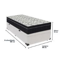 Cama Box Baú Branco E Colchão Airtech 150 Espuma D45 Solteiro Ortobom - 6