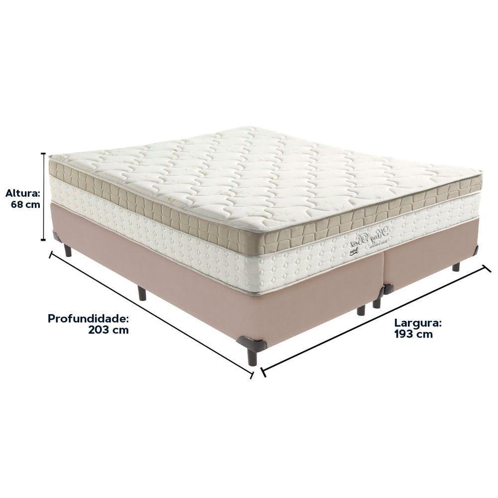 Cama Box Bege E Colchão King Best Molas Ensacadas King 193x203x33 Anjos - 6