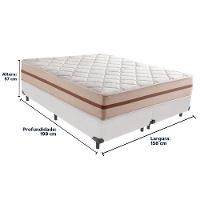 Cama Box Branco E Colchão Classic 22 Cm Molas Ensacadas Queen Anjos - 6