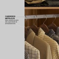 Guarda Roupa Casal 6 Portas E 2 Gavetas Mauá Amêndola Touch off White - 9