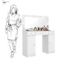 Camarim Penteadeira 3 Gavetas 2 Porta Com Led Carisma Branco