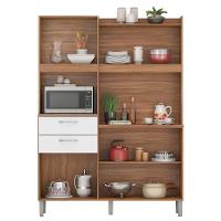 Armário Cozinha Compacta 6 Portas 2 Gavetas 1 Espaço Forno Harmonia Amendola Branco - 3