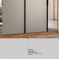 Guarda Roupa Casal 4 Portas Com Espelho E 4 Gavetas Laredo Nogueira nude Prime Tx - 10