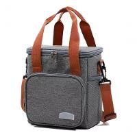 Bolsa Térmica Lancheira Alça Transversal Multiuso Moderna Reforçada Fitness Academia Trabalho Cinza - 1