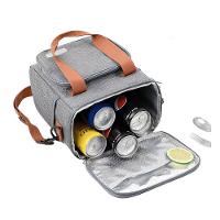 Bolsa Térmica Lancheira Alça Transversal Multiuso Moderna Reforçada Fitness Academia Trabalho Cinza - 2