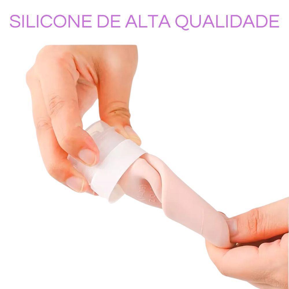 Kit Viagem 4 Frascos Silicone Porta Creme Shampoo Condicionador 90ml - 5