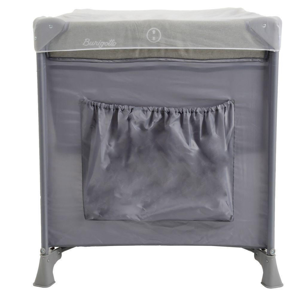 Berço Portátil Burigotto Sonata Desmontável Com Mosquiteiro Cinza Gray - 5