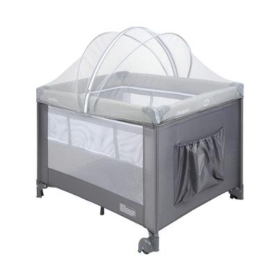 Berço Portátil Burigotto Serenata Desmontável Até 15kg Gray Cinza