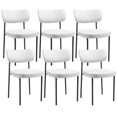 Kit 06 Cadeiras Decorativas Para Sala De Jantar Melina L02 Facto Branco - Lyam Decor