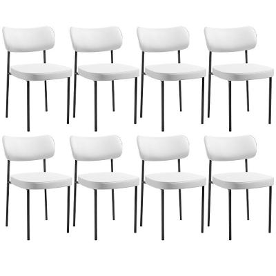 Kit 08 Cadeiras Decorativas Para Sala De Jantar Melina L02 Facto Branco - Lyam Decor