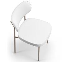 Kit 02 Cadeiras Decorativas Para Sala De Jantar Melina Base Arena L02 Facto Branco - Lyam Decor - 3