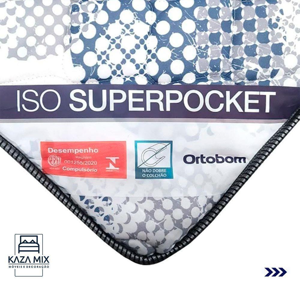 Cama Box Baú Bege E Colchão Iso Superpocket Molas Ensacadas Viúvo Ortobom - 5