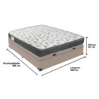 Cama Box Baú Bege E Colchão Iso100 Espuma D33 Viúvo Ortobom - 6