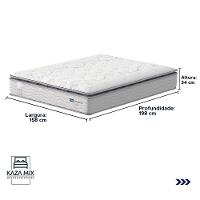 Cama Box Baú Marrom E Colchão Amsterdã Molas Ensacadas Queen Probel