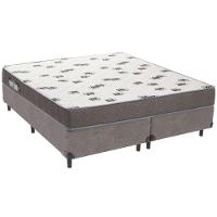 Cama Box Cinza E Colchão Light Espuma D33 Queen Ortobom - 1