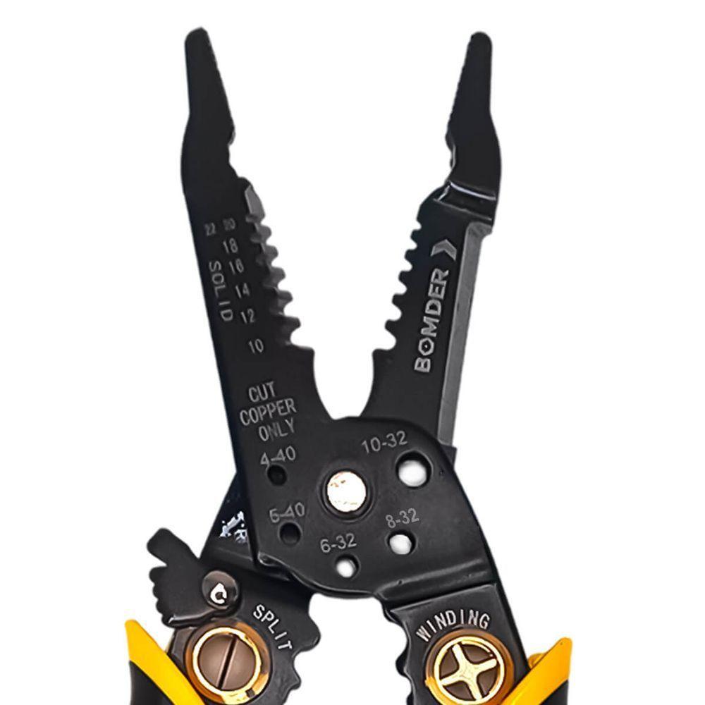 Alicate Decapador Multifuncional Cortar Enrolar Separar Fios - 3