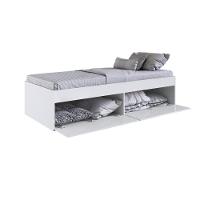 Quarto Juvenil Com Cama, Guarda Roupas E Mesa De Cabeceira 80 Tókio Branco - 3