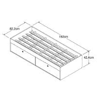 Quarto Juvenil Com Cama, Guarda Roupas E Mesa De Cabeceira 80 Tókio Branco - 5