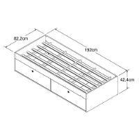 Quarto Juvenil Com Cama, Guarda Roupas E Mesa De Cabeceira 80 Tókio Montana - 5
