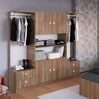 Quarto Casal Com Cama Queen, Guarda Roupas E Mesas De Cabeceira 160 Tókio Montana - 2