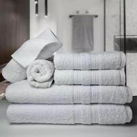 Jogo Toalhas 2 Banhos 2 Rostos 2 Pisos Grande Grossa Branco - 3