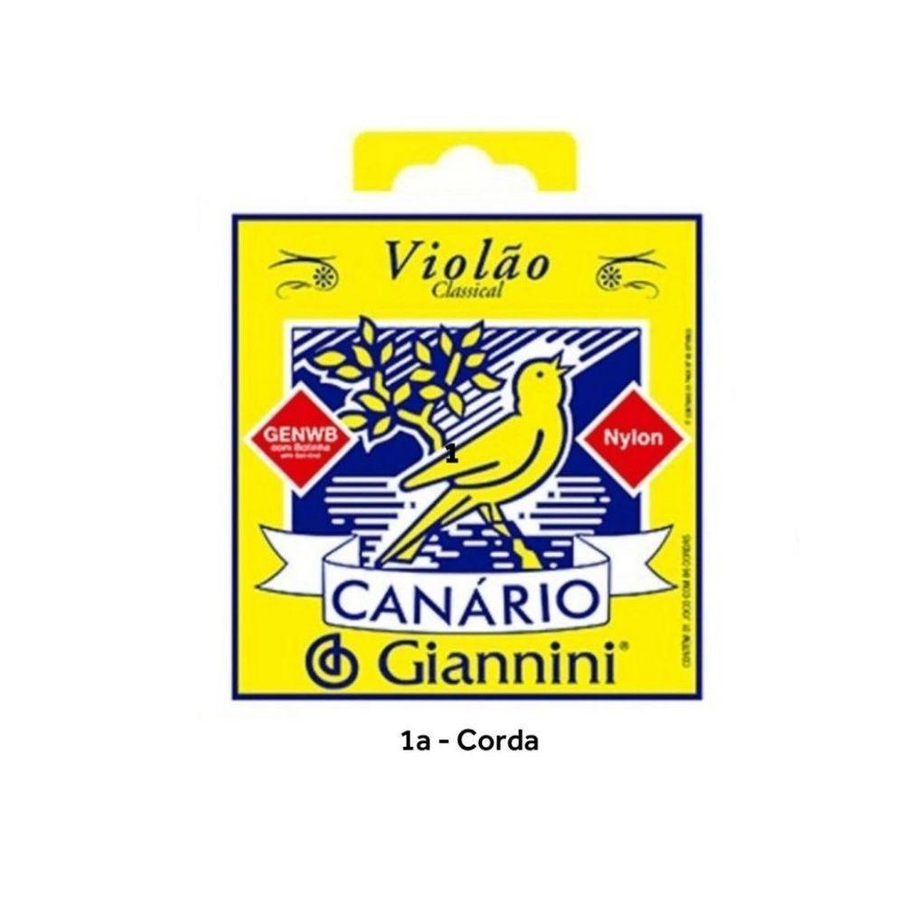 Corda Nylon Violao Genwb 1a (mi) C/ Bolinha C/6 Giannini - 1