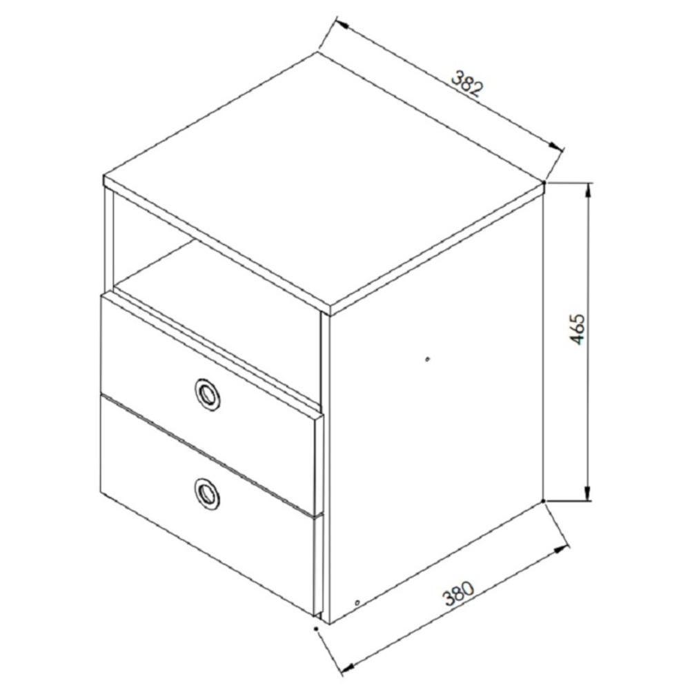 Quarto Casal Com Cama Queen E Mesas De Cabeceira 160 Tókio Branco - 4