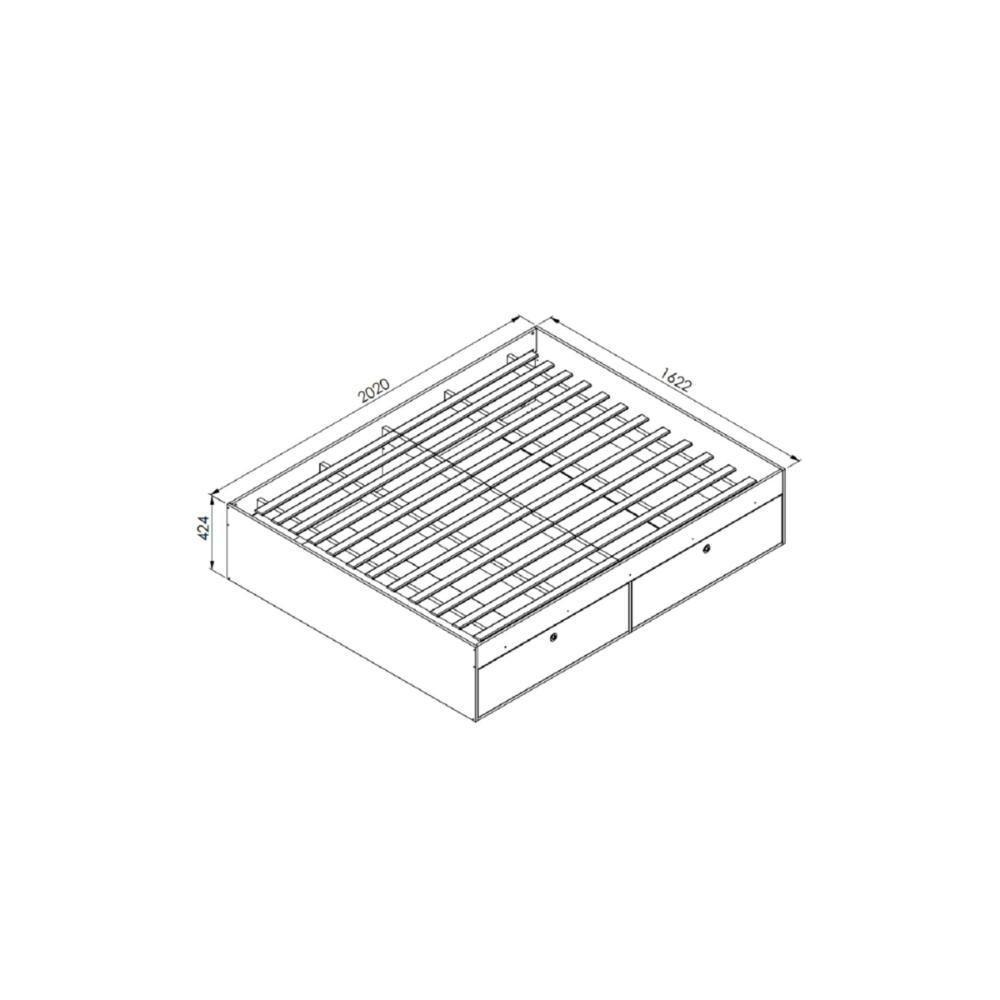 Quarto Casal Com Cama Queen E Mesas De Cabeceira 160 Tókio Branco - 5
