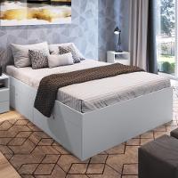 Quarto Casal Com Cama Queen E Mesas De Cabeceira 160 Tókio Branco - 1